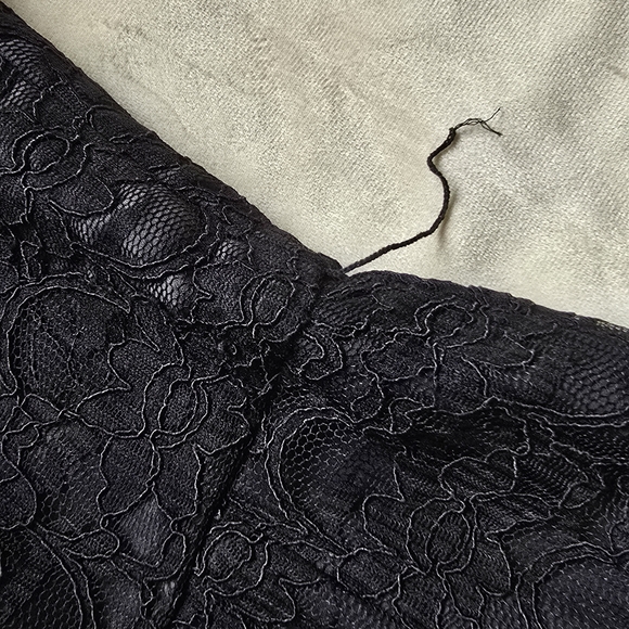 Morilee By Madeline Gardner Black Sleeveless Lace Formal Dress Small Flaw 6 - Picture 12 of 14